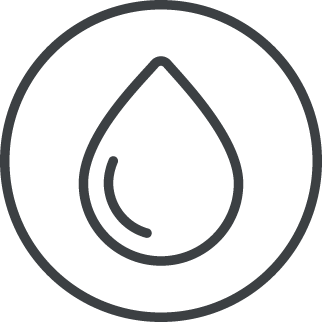 Icon indicating this product requires minimal water