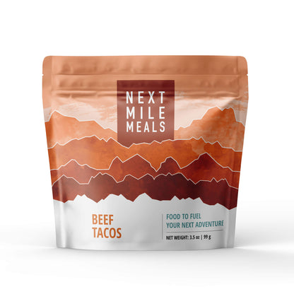 Next Mile Meals Beef Tacos on a white background